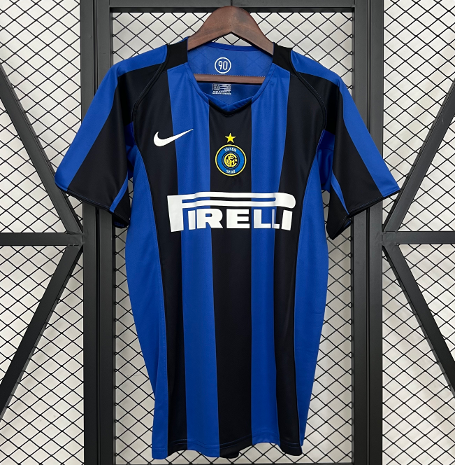 2004-05 Inter Milan Retro Home Soccer Jersey Shirt